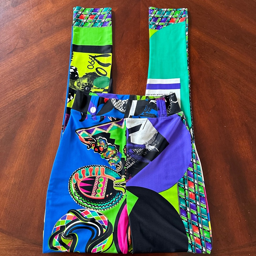Gianni Versace Couture Vintage Vogue Print Leggings IT 40 / US 4 - Picture 10 of 16